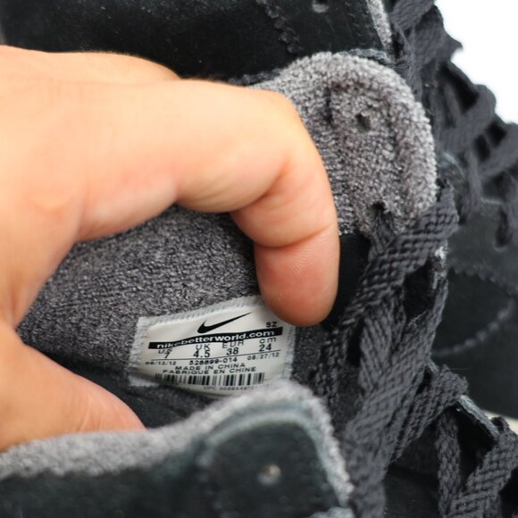 Nike Dunk Sky Hi Hidden Wedge Heel Women's Size 7 Black Suede Shoes  528899-014 - Picture 3 of 10